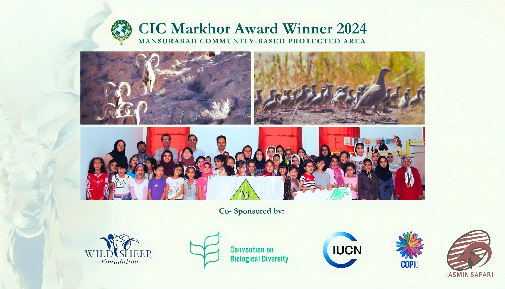 CIC Markhor Award Winner 2024 – Mansurabad Community-Based Protected Area with wildlife photos and community outreach – hunt in Iran